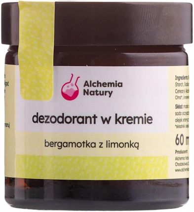 Alchemia Natury Dezodorant W Kremie Bergamotka Z Limonką 60ml