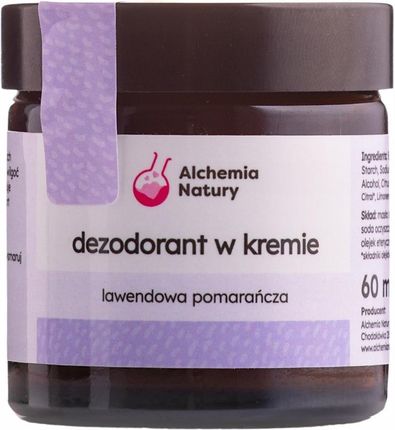 Alchemia Natury Dezodorant W Kremie Lawendowa Pomarańcza 60ml