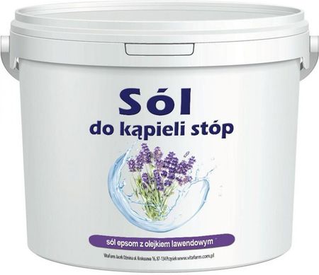 Vitafarm Sól Epsom Do Kąpieli Stóp Z Naturalnym Olejkiem Lawendowym 2,8kg