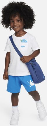 Dwuczęściowy zestaw dla maluchów Nike Sportswear Coral Reef Tee and Shorts Set - Niebieski