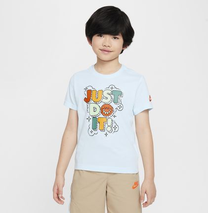 T-shirt dla małych dzieci w bąbelkowym stylu „Just Do It” Nike - Niebieski