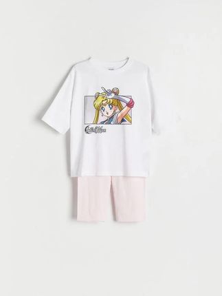 Reserved - Dwuczęściowa piżama Sailor Moon - lawendowy