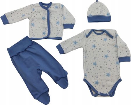 Komplet ubrań niemowlęcych 56 Wyprawka dla noworodka 4 szt. niebieski
