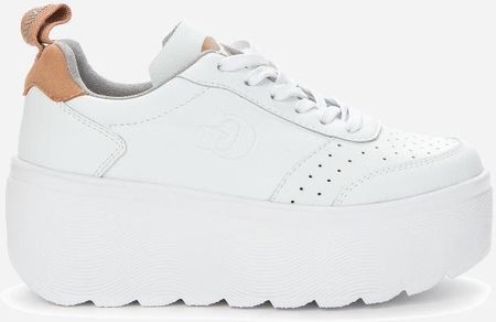 Grunberg Sneakersy damskie na wysokiej platformie 147564/11-01E Białe