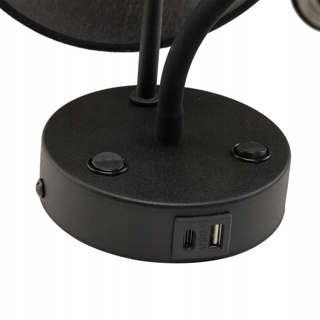 Lampa Tk Lighting Maja Black Kinkiet + Usb 10203 (10203T) - Opinie i ...
