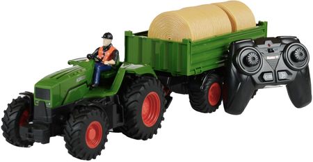 Traktor Zdalnie Sterowany Ciągnik Z Przyczepą Rc + Figurka Farmera