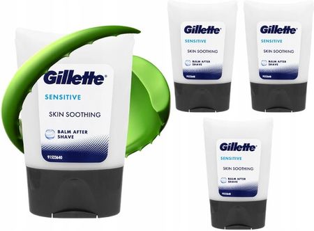 Gillette Nawilżający Łagodzący Balsam Po Goleniu Sensitive Skin 4x75ml