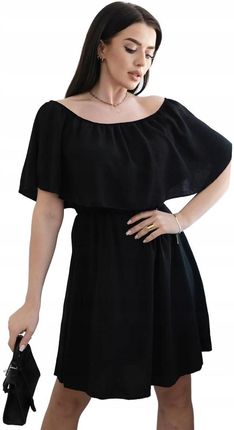 Sukienka hiszpanka taliowana czarna