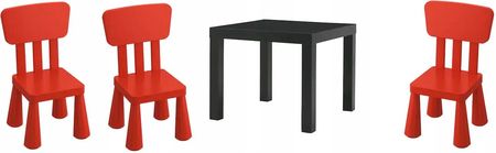 Ikea Lack Stolik+ Mammut Trzy Krzesełka Dla Dzieci