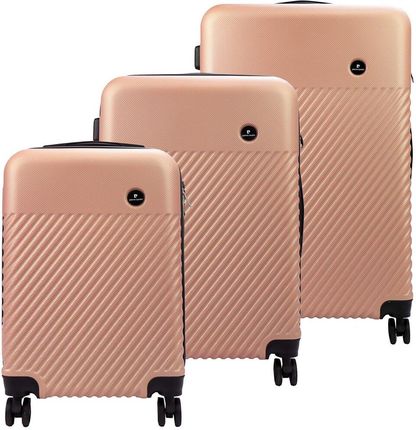 Mocna męska walizka z tworzywa ABS Pierre Cardin LISBONNE MED09 x3 Z
