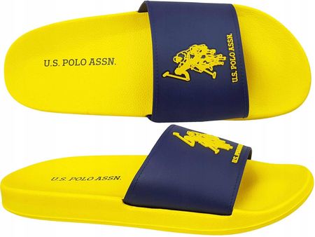 U.s. Polo Assn. Slides Męskie Klapki Basen Żółte