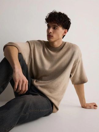 Reserved - Sweter z krótkim rękawem - brązowy