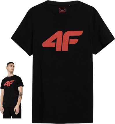 4f T-Shirt koszulka męska 4fss23ttshm537 CZARNY 3XL