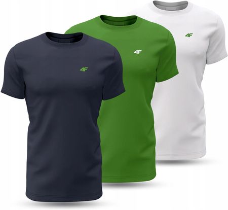 Koszulka Męska 4F T-shirt Sport Bawełniany Komplet Zestaw 3PAK Limitowana