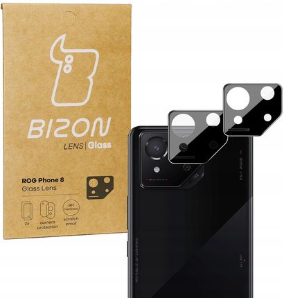 Bizon Szkło Ochronne Na Aparat Obiektyw Do Asus Rog Phone 8 2 Sztuki Lens