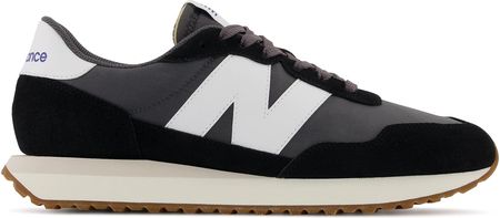 Sneakersy męskie New Balance buty lifestylowe sportowe ze skóry zamszowej czarne (MS237GA)