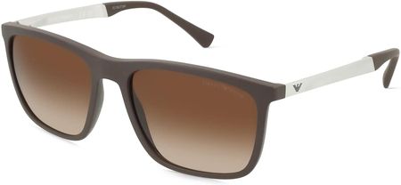 Emporio Armani 0EA4150 Męskie okulary przeciwsłoneczne, Oprawka: Tworzywo sztuczne, brązowy