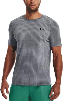 Koszulka sportowa z krótkim rękawem Ua Seamless Grid Ss - szara | ZAMÓW NA DECATHLON.PL - 30 DNI NA ZWROT