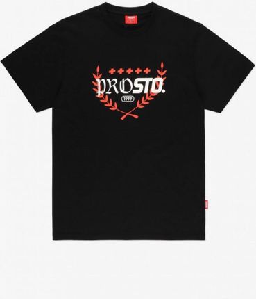 Męski t-shirt z nadrukiem Prosto Huffle - czarny