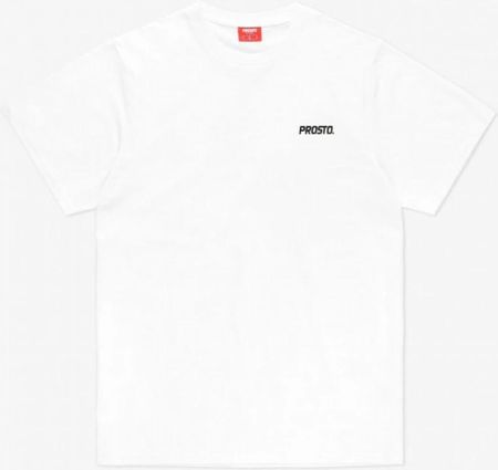 Męski t-shirt z nadrukiem Prosto Classh - biały