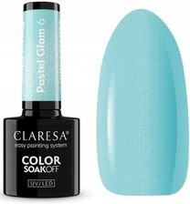 Claresa Lakier Hybrydowy Do Paznokci Pastel Glam 06 Błękit Z Pyłkiem 5G