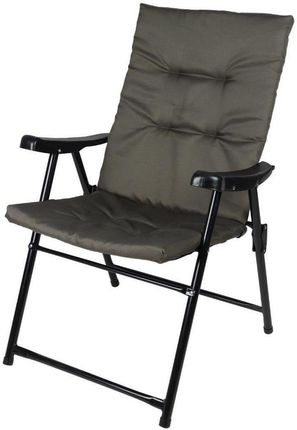 Krzesło Ogrodowe Składane 59X66X46 92cm Z Poduszką Szare