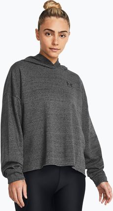 Under Armour Bluza Treningowa Damska Rival Terry Os Hoodie Castlerock Full Heather Black