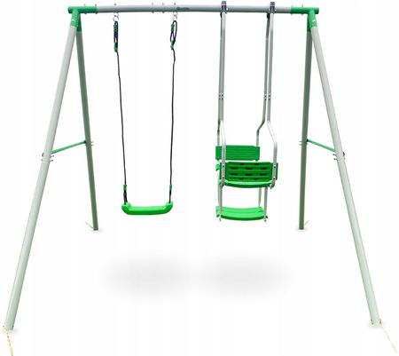 Hyper Motion Ogrodowa Huśtawka 3-Osobowa Dla Dzieci Ogrodowy Plac Zabaw Kolor Zielony