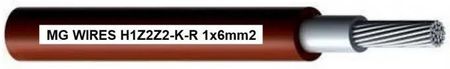 Mg Przewód Fotowoltaiczny Wires 1x6mm2 0,6/1kV Czerwony H1Z2Z2-K-R-6mm2 Rd 100m H1Z2Z2KR6MM2100M