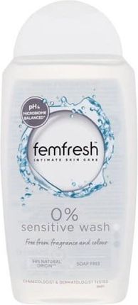 Femfresh 0% Sensitive Wash Łagodny Żel Do Higieny Intymnej Dla Skóry Wrażliwej 250ml
