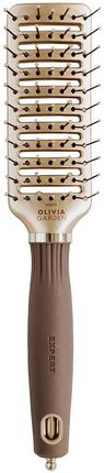 Olivia Garden Expert Style Vent Szczotka Do Włosów Z Nylonowym Włosiem Gold&Brown