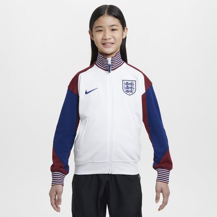 Kurtka piłkarska dla dużych dzieci Nike Dri-FIT Anglia Academy Pro (wersja domowa) - Biel