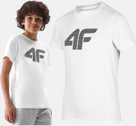 Koszulka Chłopięca 4F dziecięca T-shirt Sportowa bawełniana na co dzień 134