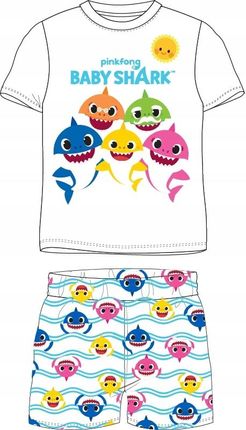 Piżama Baby Shark Chłopięca Koszulka Spodenki Bawełniana Mały Rekinek Rekin