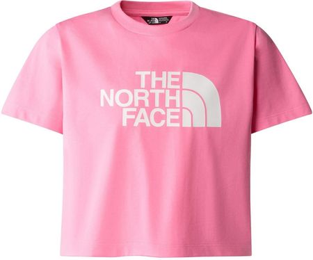 Koszulka dziewczęca The North Face S/S CROP EASY różowa NF0A87T7PIH