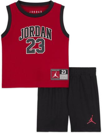 Dwuczęściowy zestaw z koszulką dla niemowląt Jordan 23 Jersey (12–24 M) - Czerń