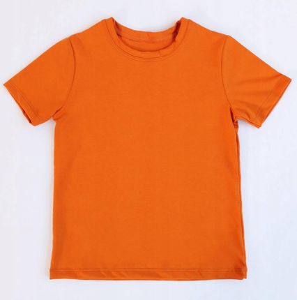 T-shirt krótki rękaw r.134 dziecięcy bawełna koszulka jednokolorowa