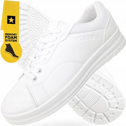 Białe Trampki Damskie Big Star Sneakersy ekoskóra sportowe buty NN274458 38