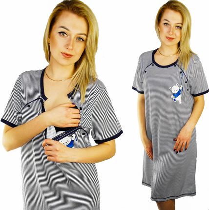 Koszula Nocna piżama ciążowa Do porodu Karmienia L