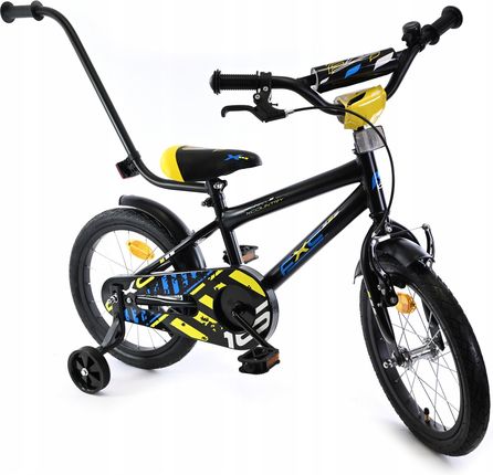 Midex Czarny Rower Dla Dzieci Z Kółkami Bocznymi 16 Cali Bmx Rowerek Prowadnik