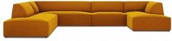 Sofa Panoramiczna Ruby Żółty Aksamit 11778