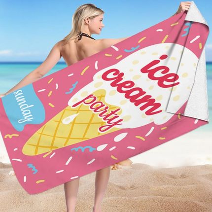 Ręcznik Plażowy Prostokątny Ice Cream Party 150X70 Rec54Wz3 1840376