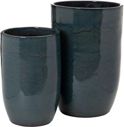 Wazon 52X52X80 Cm Ceramika Niebieski 2 Sztuk 3976095