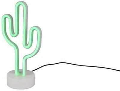 Trio Cactus R55220101 Lampka Stołowa Figurka Neon Kaktus 1X1W Led Biały R55220101