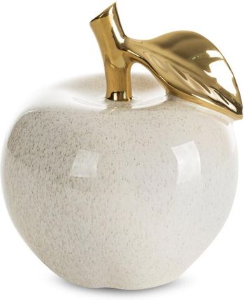 Figurka Ceramiczna Jabłko Arla 15X15X17 Kremowa+Złota 118373
