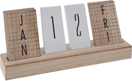 Kalendarz Tabliczkowy Drewniany Nb1402430 Biały 30X6X13 5 50611