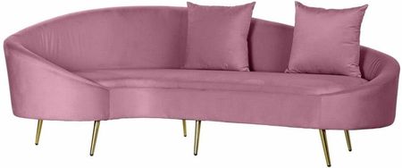 Sofa Dkd Home Decor Różowy Złoty Metal Poliester 210X120X84 Cm 1285189