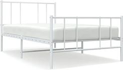 Białe Metalowe Łózko Pojedyncze 80X200 Cm Privex 40760