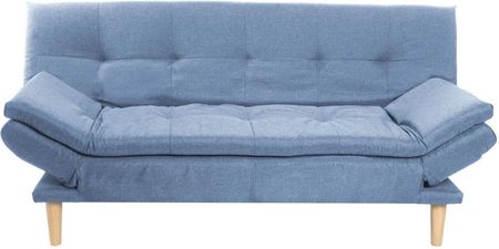 Emaga Sofa Dkd Home Decor Niebieski Błękitne Niebo Naturalny Drewno Scandi 180X85X83 Cm 1310381