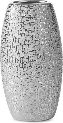 Nowoczesny Wazon Ceramiczny Riso 13X9X25 Srebrny 109861